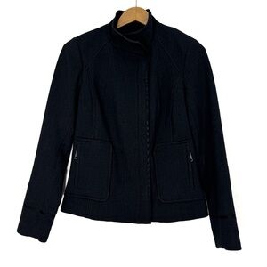 Tribal Women’s Size 4 Small Dark Gray Zipper Front High Neck Lined Jacket